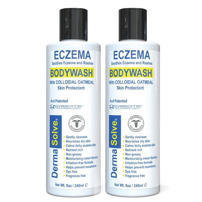 Dermasolve Eczema Relief Body Wash (2 Pack) | Protects, Moisturizes, and Repairs Skin - Kids, Babies & Adults - Steroid Free - Image 1