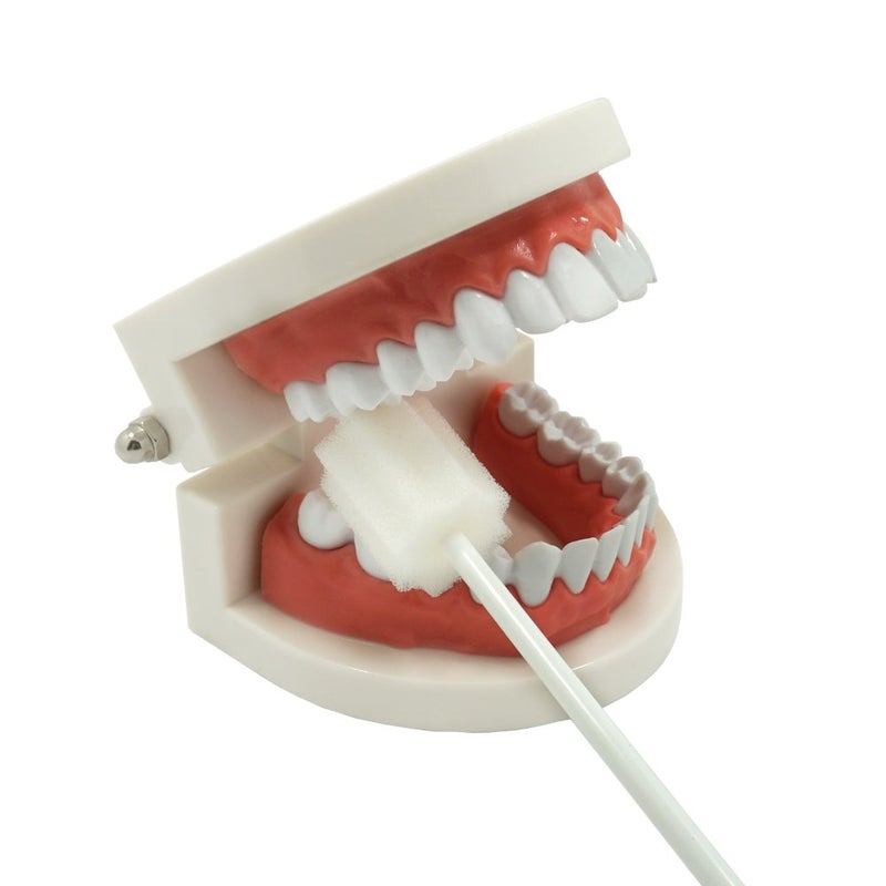 MUNKCARE Oral Mouth Swabs Sponge- Untreated and Unflavored for Baby & Elderly Oral Cleaning White 150 Counts - Image 4