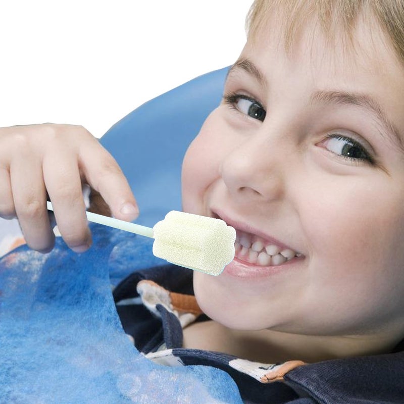 MUNKCARE Oral Mouth Swabs Sponge- Untreated and Unflavored for Baby & Elderly Oral Cleaning White 150 Counts - Image 5