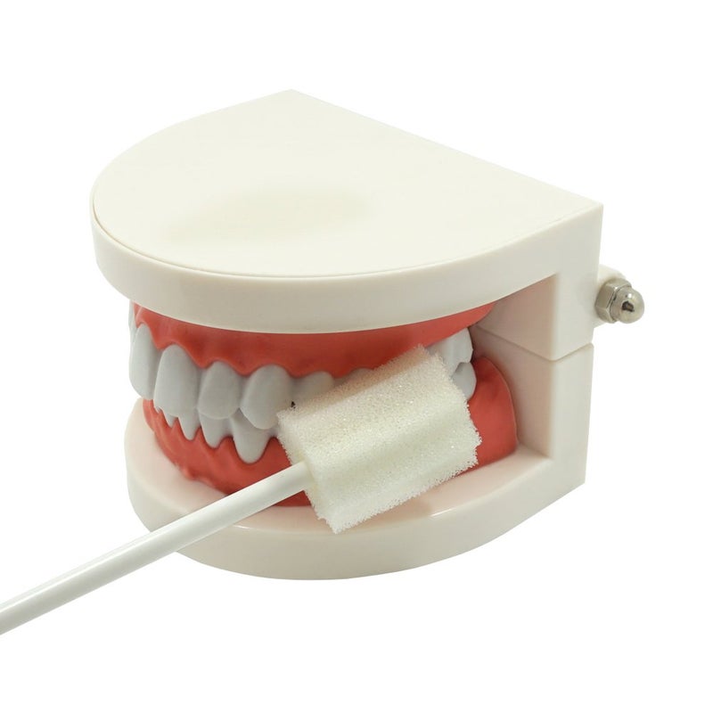 MUNKCARE Oral Mouth Swabs Sponge- Untreated and Unflavored for Baby & Elderly Oral Cleaning White 150 Counts - Image 3