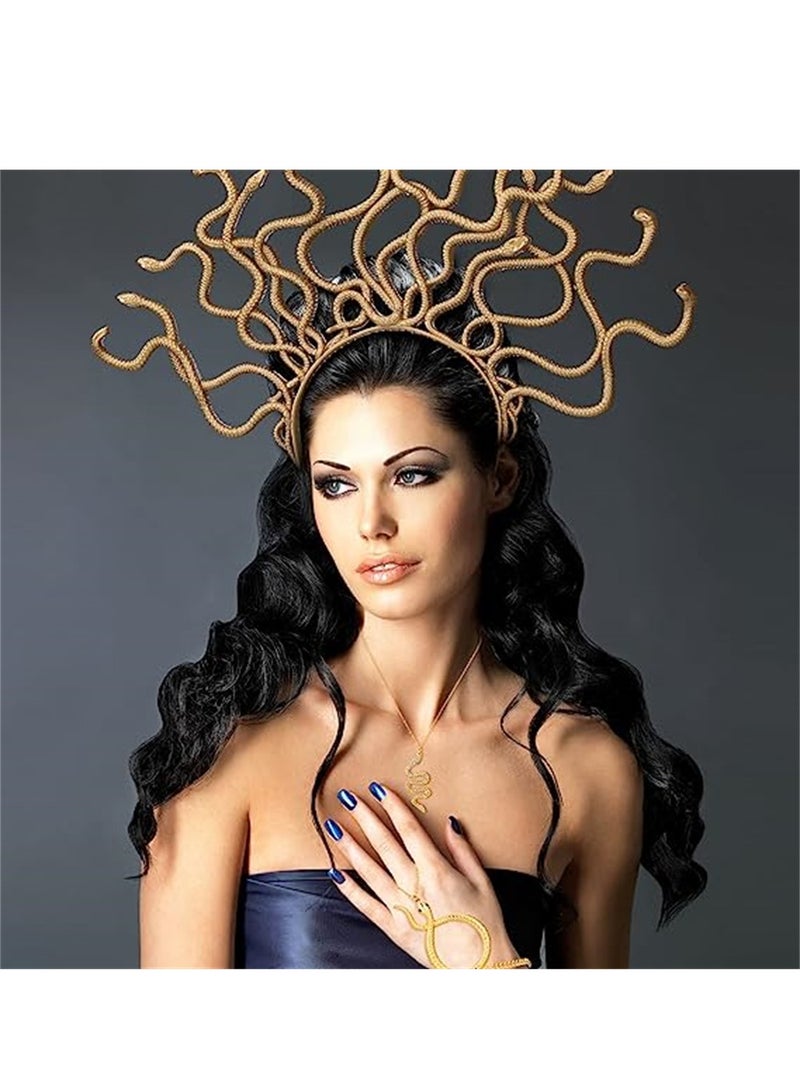 Medusa Snake Headband, 4PCS Egyptian Snake Headbands, Funny Snake Hair Hoops, Flexible Plastic Hair Hoops, Novelty Decorative Party Headdresses, Cosplay Party Supplies - Image 4
