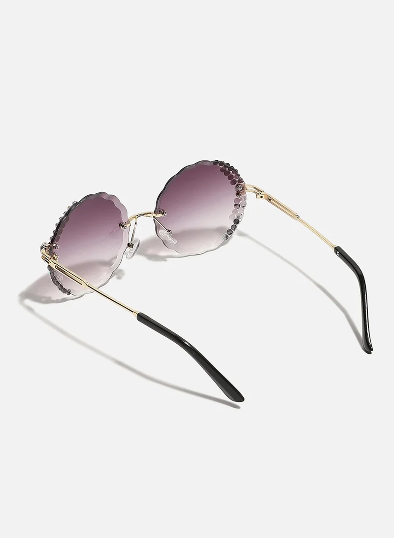 Haute Sauce  Brown Round Sunglass for Women | Best Price UAE