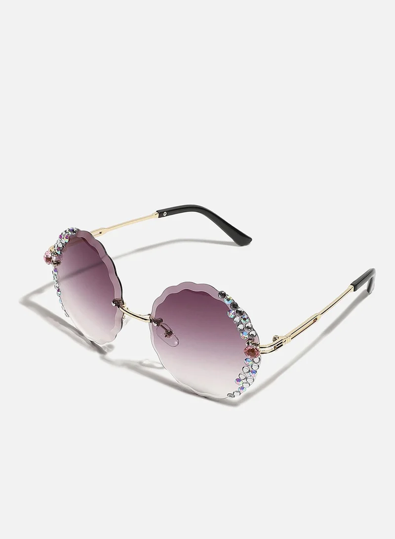 Haute Sauce Brown Round Sunglass