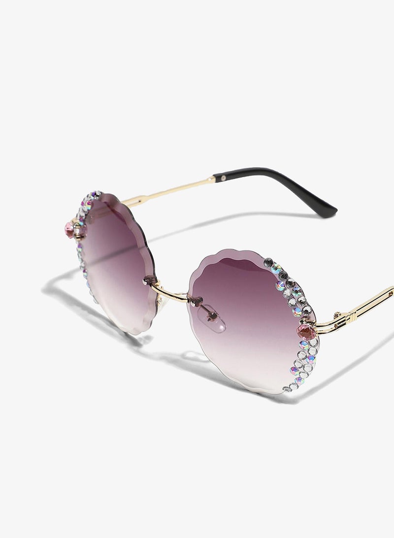 Haute Sauce Brown Round Sunglass - Image 4