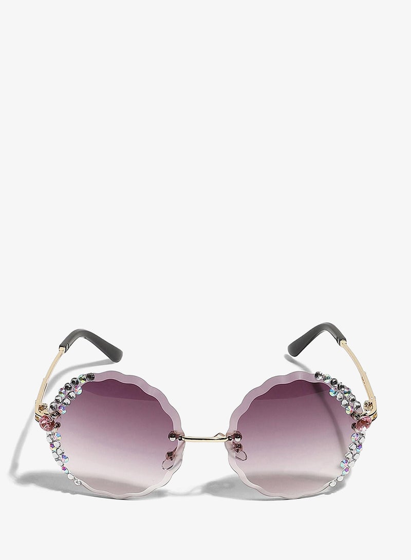 Haute Sauce Brown Round Sunglass - Image 1