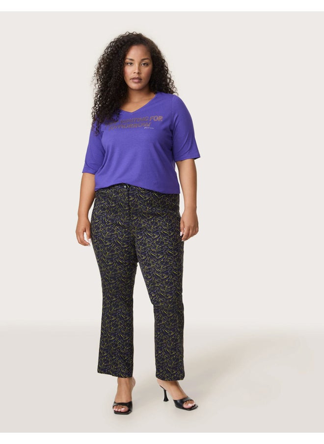 Samoon Patterned Flared Trousers  - Image 4