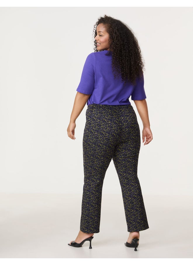 Samoon Patterned Flared Trousers  - Image 5