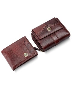  هاموندز فلاي كاتشر Leather Wallet Combo Gift Set - Premium Gift - Men's and Women's Black Wallets with Multiple Card Slots, Perfect for Eid, Ramadan,  Anniversary, Marriage Gifts and Special Occasions | Brown | MZKS  - Image 1