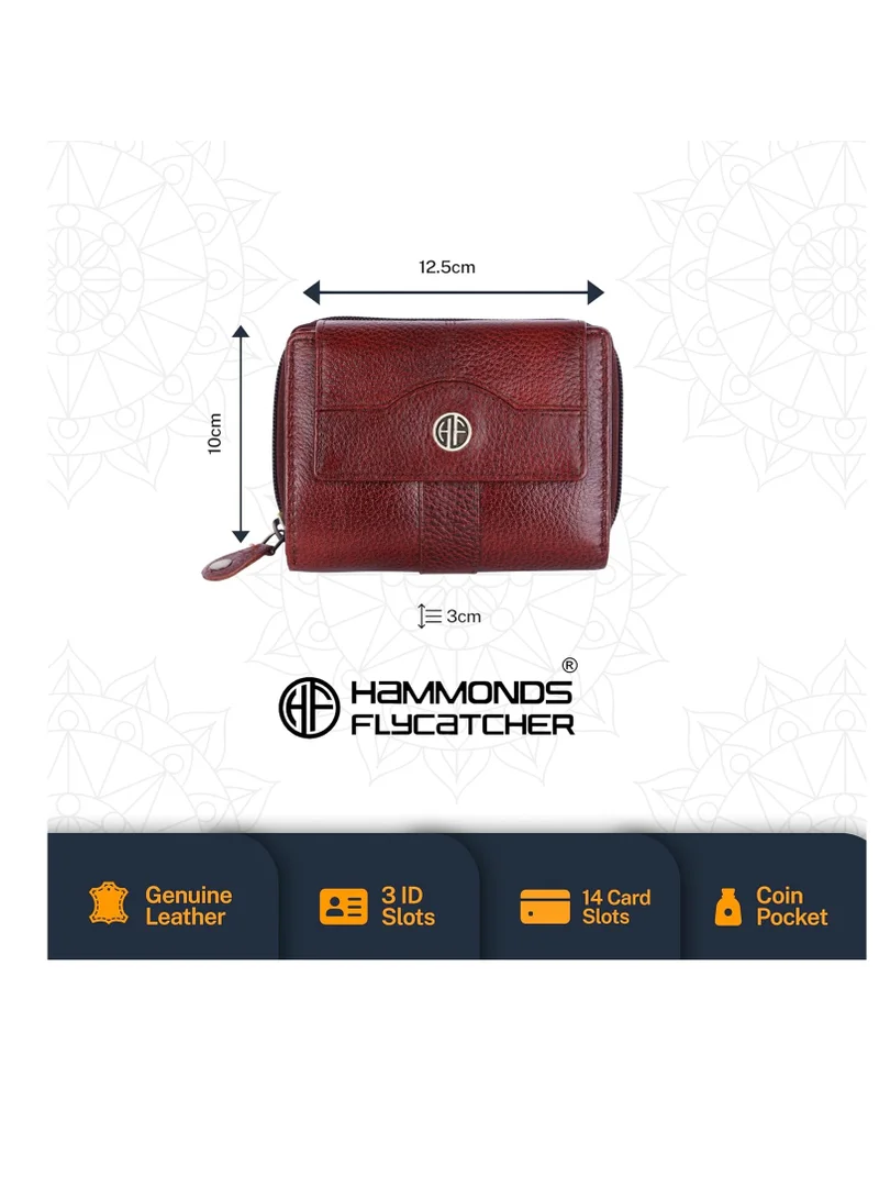  هاموندز فلاي كاتشر Leather Wallet Combo Gift Set - Premium Gift - Men's and Women's Black Wallets with Multiple Card Slots, Perfect for Eid, Ramadan,  Anniversary, Marriage Gifts and Special Occasions | Brown | MZKS