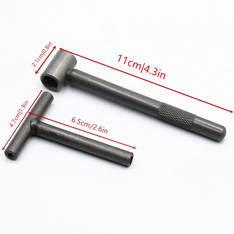 Slaige Motorcycle Scooter Valve Tappet Engine Valve Screw Repair Wrench, Adjusting Square Hexagonal Hole Tool Spanner Tool - Image 2