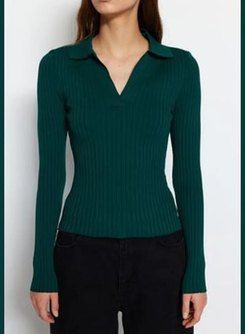 trendyol Emerald Green Knitwear Sweater TWOAW23KZ00467