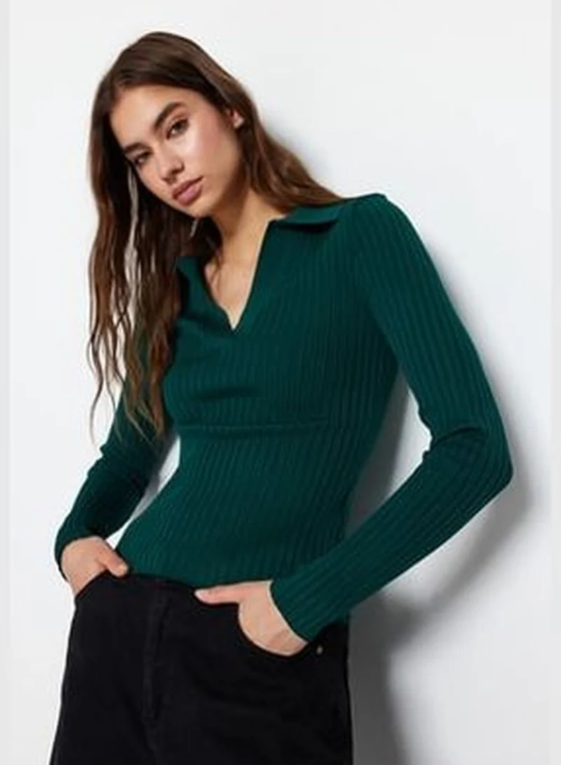 trendyol Emerald Green Knitwear Sweater TWOAW23KZ00467