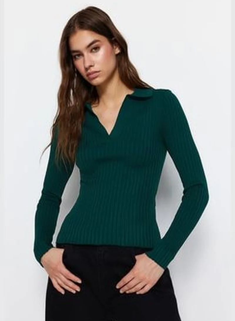 trendyol Emerald Green Knitwear Sweater TWOAW23KZ00467