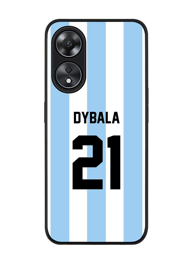 Stylizedd Rugged Black edge case for Oppo A78 5G / Oppo A58 5G Slim fit Soft Case Flexible Rubber Edges Anti Drop TPU Gel Thin Cover-Argentina-Dybala - Image 1