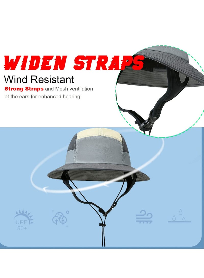 Suntown Surf Hat Bucket Sun Hats for Surfing Boating Water-Sports Men and Women-Quick Drying Adjustable Chin Strap Rainproof Summer Sun Hat for Beach Outdoor Hiking Gardening Fishing - Image 5