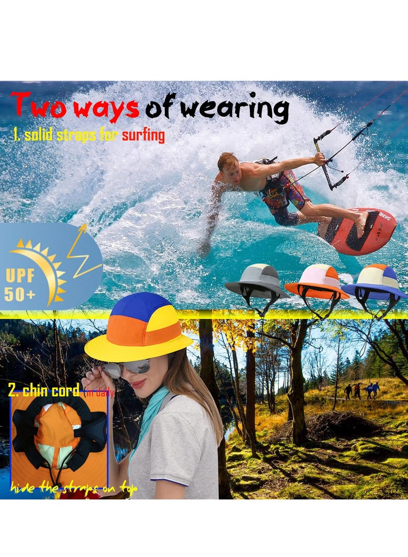 Suntown Surf Hat Bucket Sun Hats for Surfing Boating Water-Sports Men and Women-Quick Drying Adjustable Chin Strap Rainproof Summer Sun Hat for Beach Outdoor Hiking Gardening Fishing - Image 3