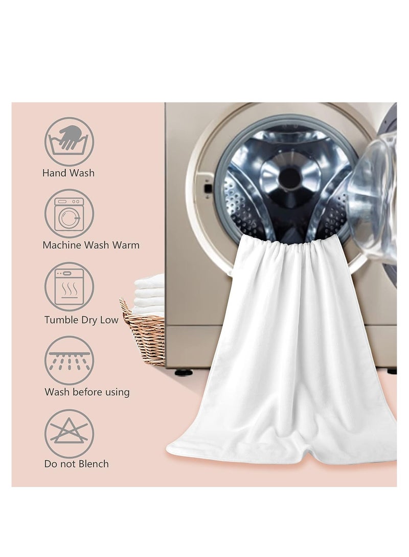 Fabienne 2-Piece Microfiber Bath Towel 70*140cm, Soft, Durable, Super Absorbent and Fast Drying, Off White  - Image 3