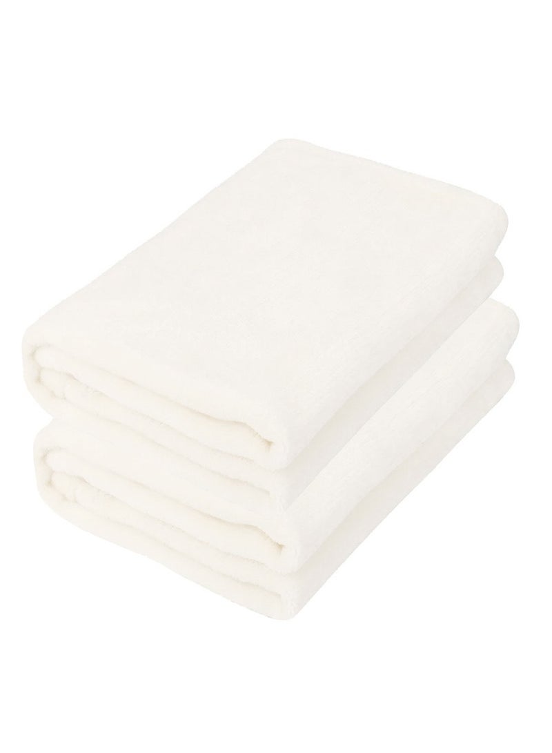 Fabienne 2-Piece Microfiber Bath Towel 70*140cm, Soft, Durable, Super Absorbent and Fast Drying, Off White  - Image 4