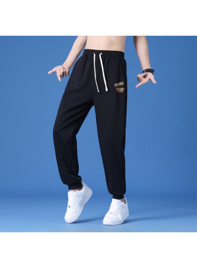Baleno Men's Cuffed Pants - Early Autumn Lightweight Trendy Versatile Loose Drawstring Casual Knit Sweatpants Outdoor Sports Trousers - Image 3