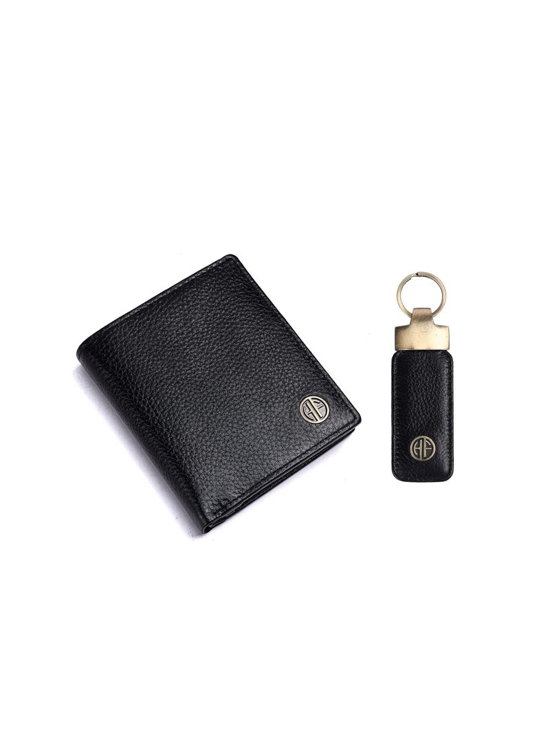 HAMMONDS FLYCATCHER HAMMONDS FLYCATCHER Premium Diwali Gift For Men-Leather Wallet For Men With Keychain Combo-Men's Wallet With 6 Card Slots-Birthday Special&Unique Festival Gift Ideas For Husband,Boyfriend,Black - Image 1