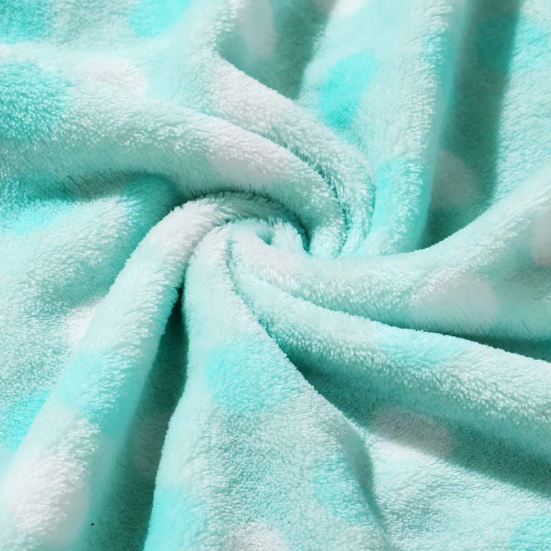 CREVENT 30X40 Lightweight Fuzzy Fluffy Warm Plush Baby Blanket for Infant Toddler Newborn Unisex Crib Cot Stroller Green Rainbow Unisex - Image 3