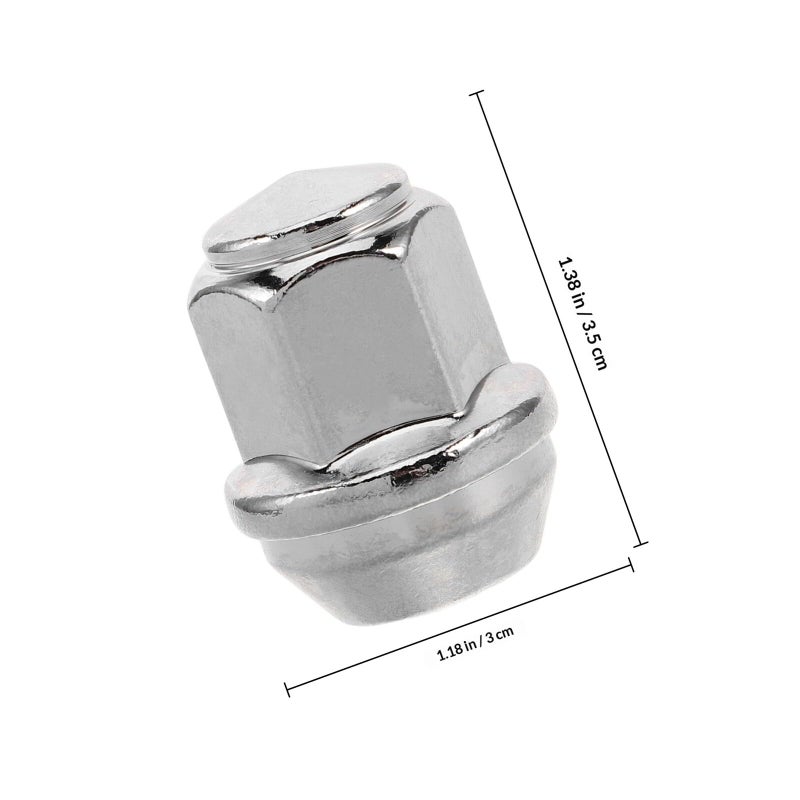 Silver Wheel Lug Nut Covers 14x1 5mm Solid Strengthened For SUV Truck Car - Image 3