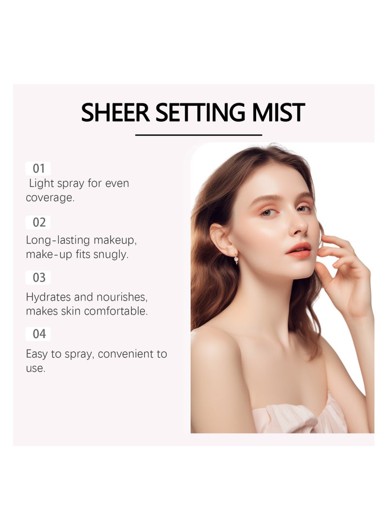 Hoygi Sunglaze Sheer Setting Mist Sunscreen SPF 50, Hydrating Glow Mist Spf, Sunglaze Settingmist, Sheer Mistsunscreen, Shimmer Sunscreen, Hydrating Glow Mistwith Shimmering Oil (1pcs) - Image 3