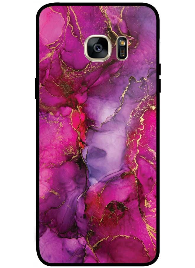 EYE CATCH Protective Case Cover For Samsung Galaxy S7 Edge Smart Series Printed Protective Case Cover for Samsung Galaxy S7 Edge Pink Ribbon  - Image 1