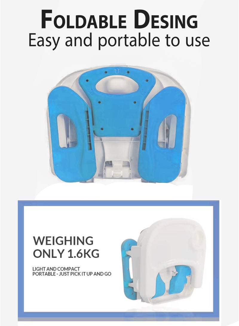 Toshionics 3-in-1 Convertible Baby Booster Feeding Chair For Infants with Removable Tray, High Chair and Floor Seat Modes Portable Children Dining Chair Foldable Toddler Seat with Safety Harness and Adjustable Straps Belt Travel-Friendly for Indoor & Outdoor Use 6–24 Months - Image 4