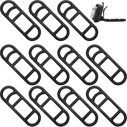 Mudder 12 Pcs Bike Rubber Straps Bike Light Mount Bicycle Light Band Bicycle Silicone Band for Flashlight Cell Phones Speaker Holder Handlebar Sets - Image 1