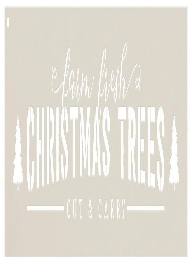 Studio R 12 Farm Fresh Christmas Trees - Long - Word Art Stencil - STCL2002 - by StudioR12 ââ‚¬¦ (16" x 5")