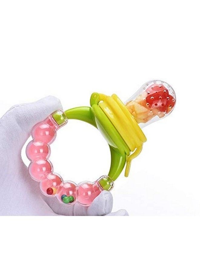 BabyGo Organic Baby'S Bpa Free Silicone Nipple Food Nibbler For Fruits With Giraffe Teether (Multicolour 6 12 Months)And Baby Teething Toys Soft And Natural Teether (Combo Pack)  - Image 3