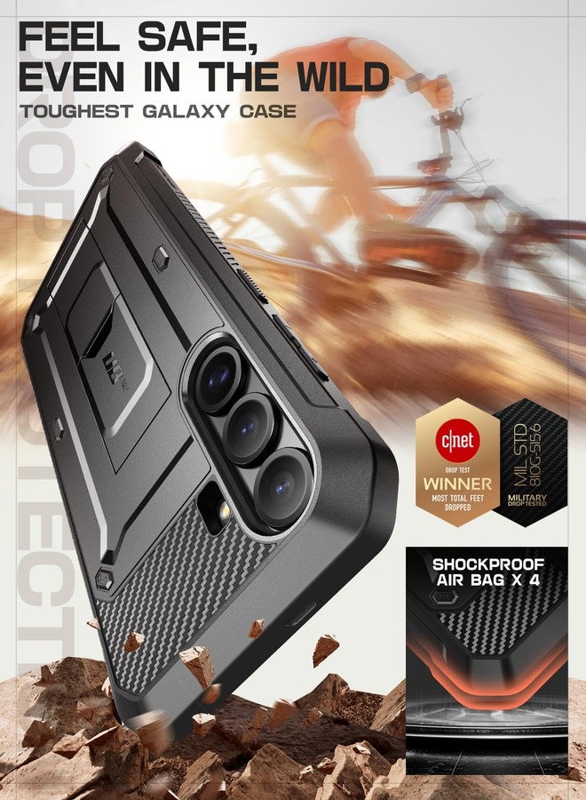 SUPCASE for Samsung Galaxy S25 FE Case with Stand & Belt-Clip (Unicorn Beetle Pro), [Built-in Screen Protector] [Military-Grade Protection] Heavy Duty Rugged Phone Case for Galaxy S25 FE, Black - Image 3