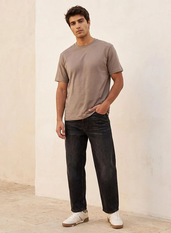 Splash FAV Basic Relaxed Fit Crew Neck Short Sleeves T-shirt