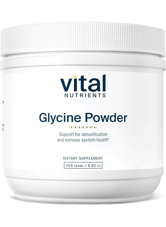 Vital Nutrients Glycine Powder 250g | Amino Acid to Promote Restful Sleep, Stress Relief, Memory, and Cognitive Support* | Vegan Glycine Supplement | Gluten, Dairy, Soy Free | Non-GMO - Image 1