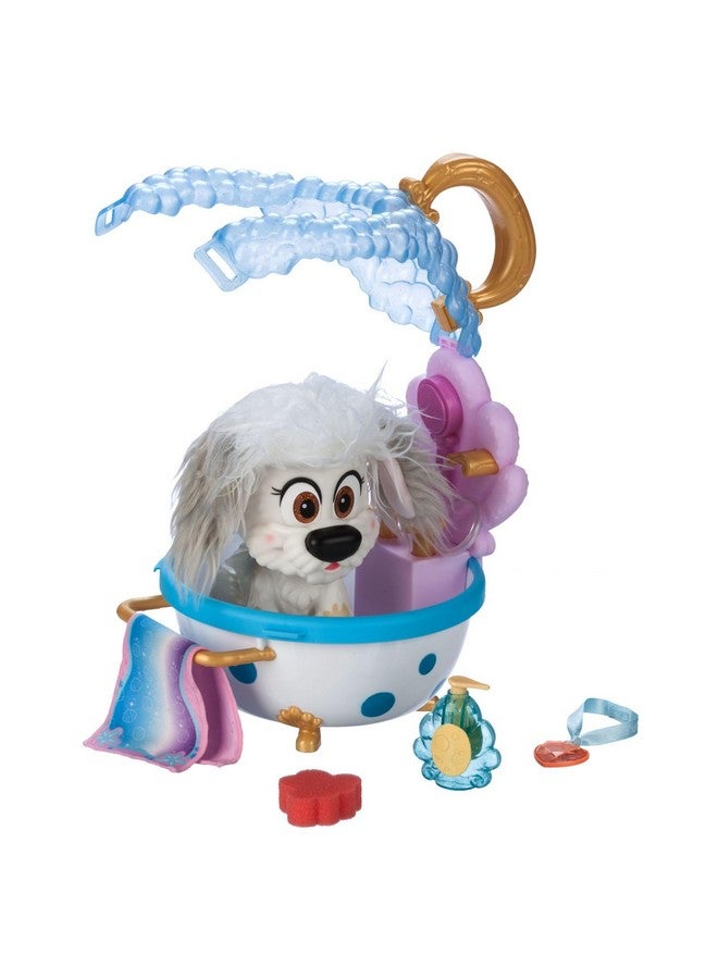 Disney store مجموعة ألعاب الحيوانات الأليفة الرسمية من ديزني - مجموعة حوض الاستحمام ماكس - مجموعات لعب ممتعة لألعاب الأميرات مثالية للأطفال الصغار - تأتي مع ماكس الذي يتغير لونه، وشخصية سيباستيان وفقاعات. - Image 2