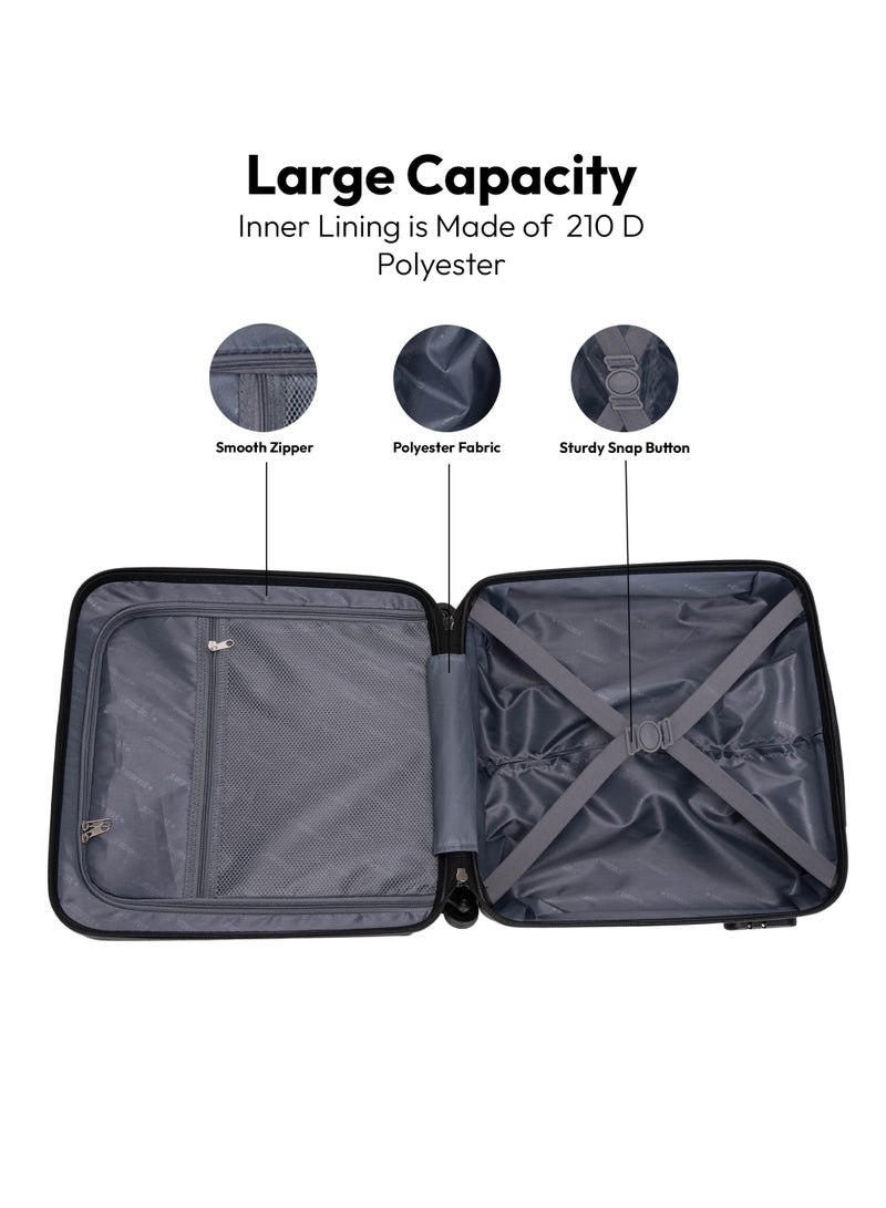 Stargold Single Hardside Spinner 4 Wheels Cabin Trolley Luggage With Number Lock 16 Inches - Image 3