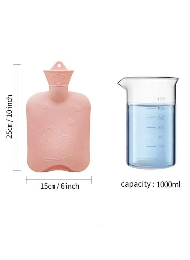 زجاجة مياه ساخنة مع غطاء حزام الخصر الفاخر للرقبة والكتف والساقين الخلفية والإغاثة من البطن تصميم ناعم ودافئ للعائلة والأصدقاء (الكلب ، الأصفر). - Image 3