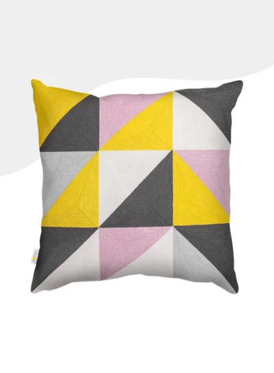 Donetella Decorative Embroidered Cushion Cover Multicolour 45x45Cm (Without Filler)