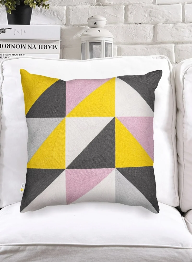 Donetella Decorative Embroidered Cushion Cover Multicolour 45x45Cm (Without Filler)