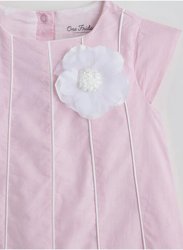 One Friday One Friday Infant Pink A-Line Cap Sleeve Solid Dress