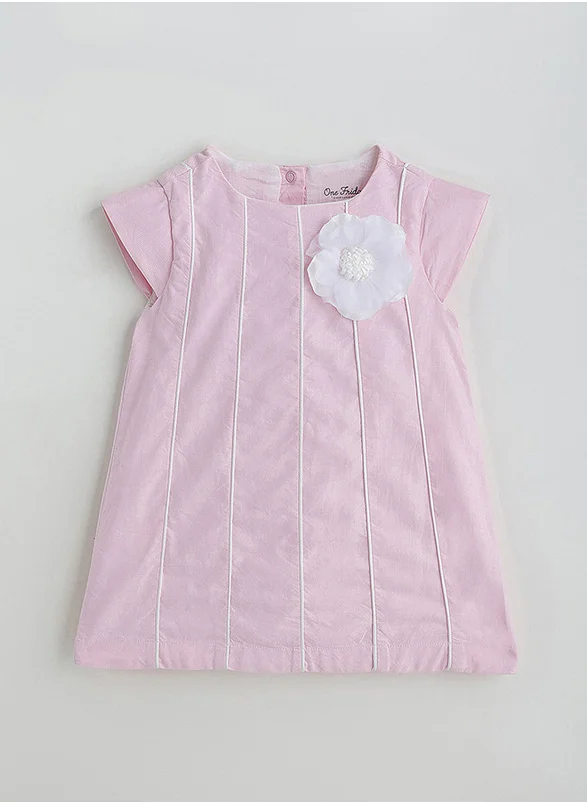 One Friday One Friday Infant Pink A-Line Cap Sleeve Solid Dress