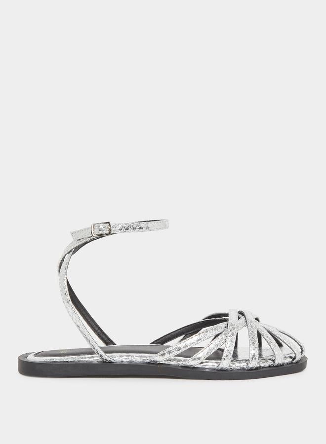 Styli Strappy Flats Sandals - Image 1
