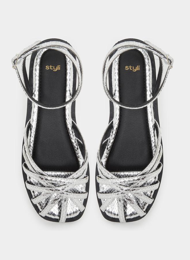 Styli Strappy Flats Sandals - Image 5
