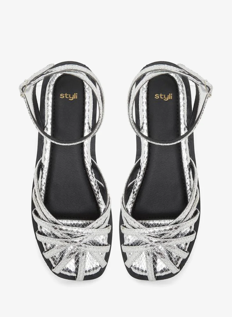 Styli  Strappy Flats Sandals for Women | Best Price UAE