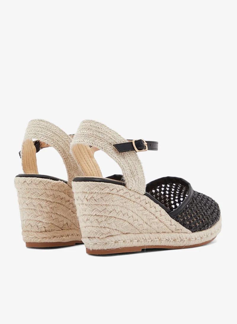 ELLA Weaved Raffia Wedge Sandal