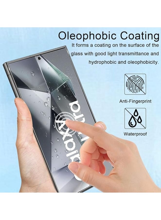 Samsung Galaxy S24 Ultra Tempered Glass Case 【2-Pack】, Silicone Protective Film, Bubble-Free Tempered Glass Film, Anti-Scratch Screen Protector 9H Hardness Protective Glass - Image 5