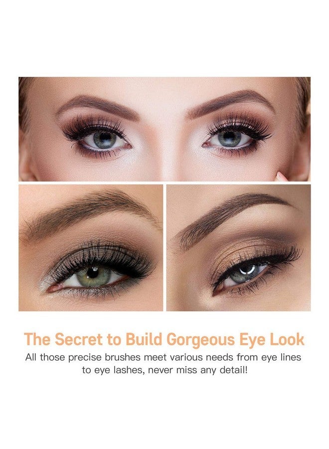 MSQ Eyeshadow Brushes Set 4Pcs Makeup Eye Brushes Eyeshadow Blending Brush Eyebrow Highlighter Brush Beauty Brushes,Pink - Image 5