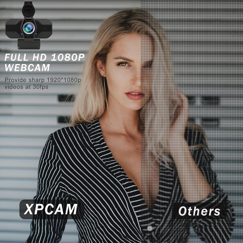 XPCAM 1080p PC Camera Webcam with Microphone & Wide View,Auto Light Correction, Web Computer Camera for Desktop,Plug & Play USB C Webcam for Laptop,PC,Computer Streaming, Mac,Zoom/Teams/Skype/Twitch - Image 2