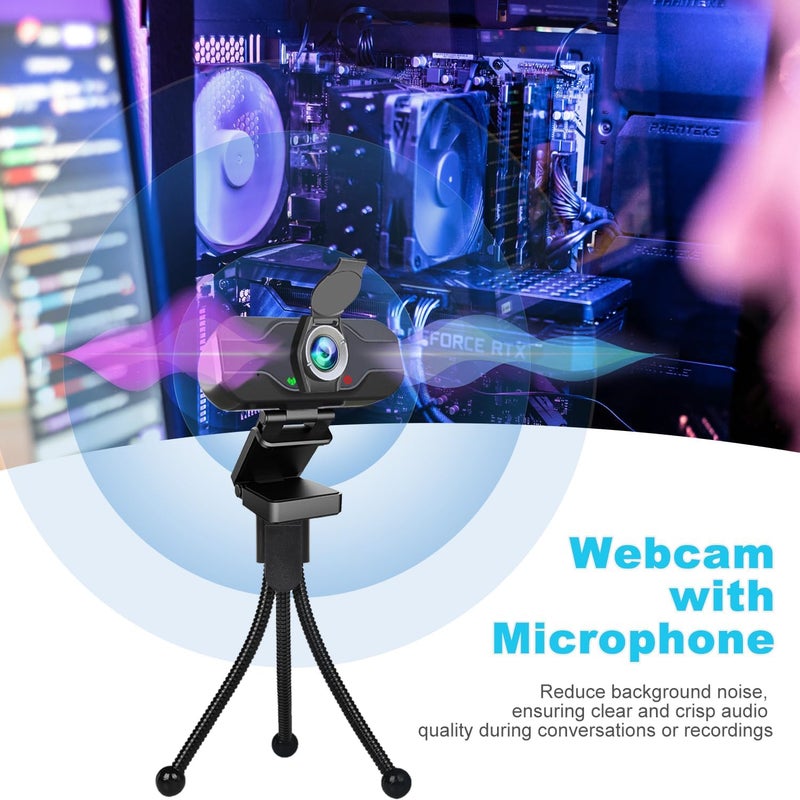 XPCAM 1080p PC Camera Webcam with Microphone & Wide View,Auto Light Correction, Web Computer Camera for Desktop,Plug & Play USB C Webcam for Laptop,PC,Computer Streaming, Mac,Zoom/Teams/Skype/Twitch - Image 5
